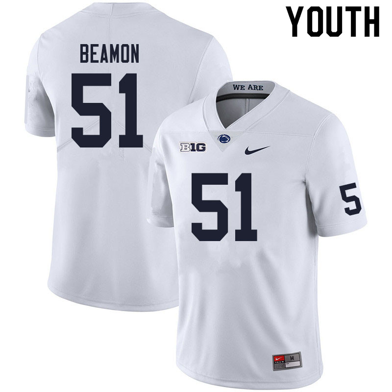 NCAA Nike Youth Penn State Nittany Lions Hakeem Beamon #51 College Football Authentic White Stitched Jersey ORL6898GA